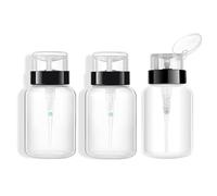 3 flaconi vuoti da 200 ml per rimuovere lo smalto, dispenser per rimuovere il trucco, strumenti per nail art, barattoli da salone