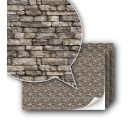 3 fogli di pellicola decorativa autoadesiva per rivestimento murale per la realizzazione di modelli in scala 1:87 scala H0 (UK: scala 3,5 mm) (Light Cottage)