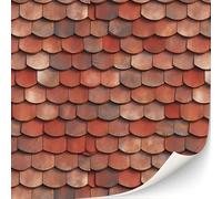 3 fogli di tegole giocattolo autoadesive per la casa delle bambole, scala 1:12 (tegole color argilla)