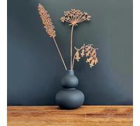 3 foglie e fiori di felce in metallo decorativi per piante da esterno, paletti, decorazione a forma di pianta arrugginita, per giardino, casa, esterno, cortile, prato