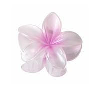 3 forcine per capelli, belle e alla moda, grandi, 8 cm, con fiore di plumeria, 13 cm, quadrate, opache, accessori per capelli da donna (viola chiaro)