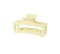 3 forcine per capelli, belle e alla moda, grandi, 8 cm, con fiore di plumeria, 13 cm, quadrate, opache, accessori per capelli da donna (giallo chiaro)