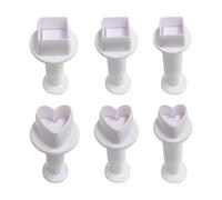 3 Formine Per Biscotti A Cuore, 3 Formine Per Biscotti Quadrate, Formine Per Biscotti A Forma Di Cuore, Mini Formine Per Biscotti A Forma Di Cuore, Formine A Forma Di Cuore