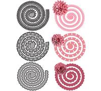 3 fustelle a spirale in metallo a forma di fiore 3D, per fai da te, scrapbooking, goffratura, stencil, punzonatura, stampo per arti e mestieri, fustelle in metallo a forma di rosa, per artigianato