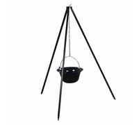 3 Gamba Supporto Griglia 160 CM Catena Girevole per Braciere Stabile Nero