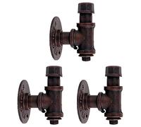 3 ganci appendiabiti da parete in stile vintage industriale, in ferro, per accappatoi, borse e ombrelli, decorazione per la casa in bronzo anticato