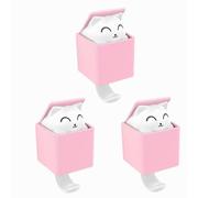 3 ganci da appendere multifunzione a forma di animale, giocosi e ispirati al gatto, applicazione senza disordine, grazioso, progettato per sciarpe, cappelli, asciugamani, borse, decorazioni per le