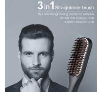 3 Gears Pettine Per Lisciare Capelli Mini Piastra Pennello Raddrizzare