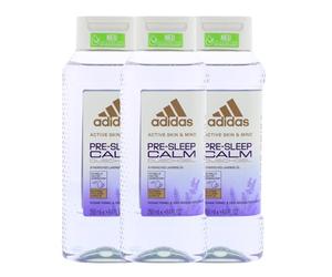 3 gel doccia Adidas Pre-Sleep Calm con olio essenziale di lavanda da 250 ml