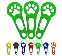 3 gettoni per il carrello della spesa, rimovibili immediatamente come portachiavi; 3 pezzi in un set Sblocca carrello Sblocca carrello (Verde, Zampa)