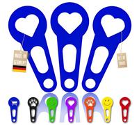 3 gettoni per il carrello della spesa, rimovibili immediatamente come portachiavi; 3 pezzi in un set Sblocca carrello Sblocca carrello (Blu, Cuore)