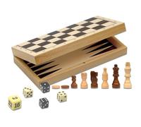 Cayro Set 3 Giochi Da Tavolo Cayro 648 Legno 29 X 29 Cm 3 In 1 Scacchi Backgamon