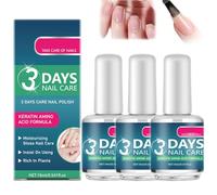 3 giorni Nail Care, Keratin Amino Acid Formula Nail Strengthener for Weak & Damaged Nails,16 ml Growth Serum & Clear Polish Treatment Promotes Strength and Flexibility (3 PCS)