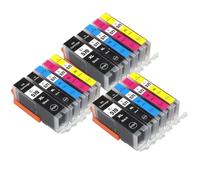 3 Go Ink - Set di 5 cartucce di inchiostro compatibili con Canon PGI-570 e CLI-571, non OEM per stampanti PIXMA (15 inchiostri)