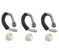 3 gommini di ricambio per auricolari della stessa dimensione + ganci per le orecchie + kit di ricambio in schiuma per Plantronics CS540 Savi W440 W740 W745 WH500 Earhook Ear Bud Part (Medium M)