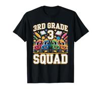 3 ° Grado 3 Squad Monster Trucks Torna a Scuola Maglietta