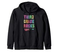 3° Grado Rocks Studente Insegnante Rockstar Team Terzo Grader Felpa con Cappuccio