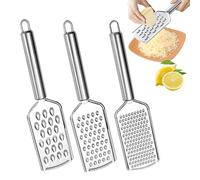 3 grattugia piccola in acciaio inox Mini grattugia piccola 3 diverse dimensioni di fori grattugia per formaggio con gancio, per conservare facilmente patate, zucchine, carote, mele, cavoli e formaggi