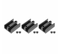 3 guide inferiori per porta scorrevole della doccia, 47 mm, in ABS, con foro e coperchio, accessori da bagno ad alta resistenza agli urti per il bagno
