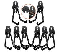 3-H Appendi Bici da Muro Garage 8 Pezzi, Supporto 3 Punti di Saldatura, Acciaio Inox Massiccio, Porta Bici Con Viti Ganci per Attrezzi, Scala