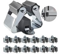 3-H Appendi Scope a Muro 12 Pezzi, Portascope da Muro Appendibile Acciaio Inossidabile Porta Scope Parete 0,7MM Spessore,Supporta 5KG, Impermeabile Antiscivolo per Cucina,Bagno,Garage,Giardino-Grigio