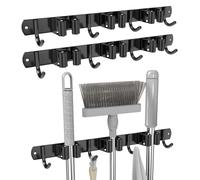 3-H Appendi Scope a Muro Adesivo Forte 34cm 2Pezzi, Portascope da Muro Acciaio Inox SUS304 Porta Scope Parete senza Foratura per Ristorante, Cucina, Bagno, Garage