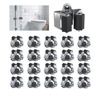 3-H Porta Scope,Appendi Scope a Muro 20 Pezzi,Porta Scope Parete Materiale in Acciaio di Molla 0.7mm, Non 0.5mm per Cucina, Giardino, Garage, Bagno, Ufficioare(20)