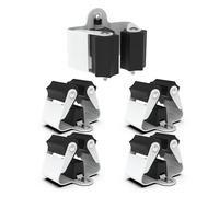 3-H Portascope da Muro 4 pezzi,Appendi Scope a Muro,Porta Scope Parete per Cucina, Garage, Giardino, Patio, Bagno(Negro)