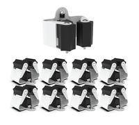 3-H Portascope da Muro 8 pezzi,Appendi Scope a Muro,Porta Scope Parete per Cucina, Garage, Giardino, Patio, Bagno(Negro)