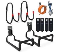 3-H Supporto per Tubo da Giardino 4 Pezzi, Resistente, Montaggio a Parete, Supporto per Tubo Dell'acqua, per Cortile Esterno, Ganci per Tubi Resistenti, Ideale per Tubo Dell'acqua, Cavi di