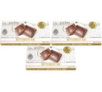 3 × Harry Potter Butterbeer Latte Cioccolato Barrette 53 G - Ufficiale Caramelle