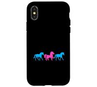 3 Horse Be Stallion Proud, amico speciale, diverso, favoloso Custodia per iPhone X/XS
