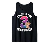 3 Il Numero Magico Divertente 3° Compleanno Leone Carino Canotta