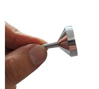 3 imbuti in metallo argentato, diametro della bocca 2,5 cm