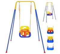 3-In-1 Altalena per Bambini Pieghevole L'altalena per Figli Altalena da Giardino Adatto per Interno/Esterno Portatile Altalena per dai 6 Mesi.