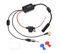 3-in-1 Amplificatore Antenna Auto, Cavo SMB Antenna Splitter, DAB Adattatore Splitter Universale, Amplificatore di Segnale per Autoradio Sony, Pioneer, Kenwood, Alpine, JVC, Radio FM DAB+ Plus