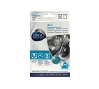 CARE + PROTECT 3in1 Anticalcare, Sgrassante e Igienizzante, per Lavastoviglie e Lavatrice, Universale, Originale, Professionale, in Polvere, 4 Bustine