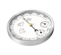 3 in 1 barometro termometro igrometro, pressione in metallo temperatura e misuratore di umidità con movimento a macchina per interni ed esterni
