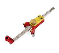 3 in 1 calibro per marcatura ruote in lega di alluminio, strumento per tracciare linee parallele e cerchi nella lavorazione del legno, progetti di design fai da te e decorazioni, sistema metrico e