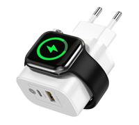 3 in 1 Caricatore Per iphone, EnGiTores caricabatterie wireless per IWatch portatile 2 porte USB C PD QC Caricabatterie per Apple Watch 1-8/SE/Ultra per Pro/3/2 per iPad Samsung HuaWei