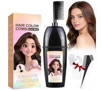 3-In-1 Comb For Hair Coloring With Integrated Brush, Portable Dye Comb For Gray Hair Coverage,Waterproof And Sweatproof,No Mix Dye Applicator, Instant Root Touch-Up Stick. (brown-black, 7.5*4.5*20)