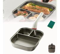 3-in-1 Cup-Shaped Large Capacity Pan, Nonstick Titanium Ceramic Omelette Skillet Pancake Pan, Anti-Scalding Heightened Handle, Compatible with All Stove Tops(1 Set)