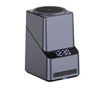 3 in 1 di ricarica con il supporto rotante 15W veloce incorporato LED orologio digitale per la stazione di Devcie multipla per dispositivi multipli