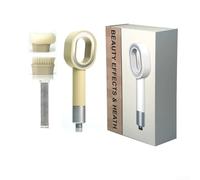 3 in 1 Doccetta con Filtro e Testa di Spugna Soffione ABS ad Alta Pressione Anti Calcare Installazione Senza Strumenti per Bagno, Bianco (Beige)