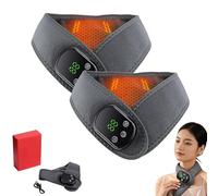 3-in-1 Electric Neck Massager, 5 Levels of Heat And 3 Types of Vibration, Rechargeable Heated Neck Wrap, 30-minute Smart Timer, for Home Office or Travel (2 Pcs)