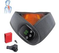 3-in-1 Electric Neck Massager, 5 Levels of Heat and 3 Types of Vibration, Rechargeable Heated Shoulder & Neck Wrap, Relax Muscles, for Home, Office, or Travel (1Pc)