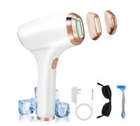 3 in 1 Epilatore Luce Pulsata, 9 Livelli di Energia HR/SC/RA Depilazione con Raffreddamento a Ghiaccio, IPL laser peli donna 999,900, Epilatore Laser per Donna, Uomo, Viso, Bikini, Corpo