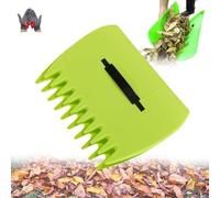 3-in-1 Ergonomic Pickup Rake, Easy Leaf & Grass Grabber, Handheld Lawn Leaf Scoops Rubbish Collection Tool, Lightweight Plastic Garden Hand Rakes for Efficient Yard Debris Clean (Green 2)