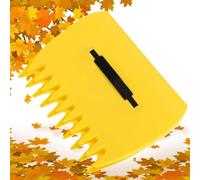 3-in-1 Ergonomic Pickup Rake - Easy Leaf & Grass Grabber Without Bending Over, Leaf Scoops Rubbish Pick up Tool - Long-Lasting Lightweight, for Picking up Leaves, Clippings, Grass (Yellow)