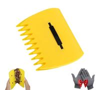 3-in-1 Ergonomic Pickup Rake, Leaf Scoops, Easy Leaf & Grass Grabber, Rubbish Pick Up Tool, Lightweight Plastic Hand Held Scoops Hand Rakes, for Picking up Leaves, Clippings, Grass (Yellow)